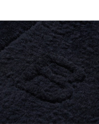Balenciaga Shearling Panelled Wool Blend Bomber Jacket