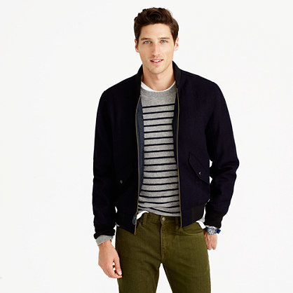 J.Crew Wallace Barnes Wool Ma 1 Bomber Jacket, $248 | J.Crew