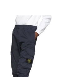 Stone Island Navy Wool Cargo Pants