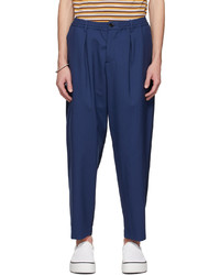 Marni Blue Navy Colorblock Trousers