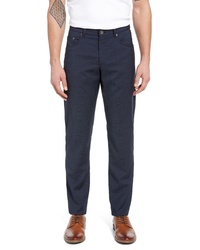 Brax Cooper Five Pocket Houndstooth Stretch Wool Trousers