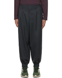 Y-3 Grey Wool Tapered Trousers