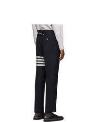 Thom Browne Navy 4 Bar Back Trousers