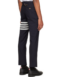Thom Browne Navy 4 Bar Trousers