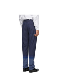 Givenchy Navy And Blue Wool Jogger Trousers