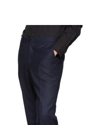 Burberry Navy Classic Trousers