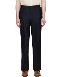 Factor's Navy Creased Trousers