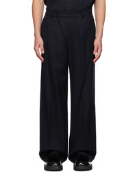 DRAE Navy Oblique Relaxed Trousers