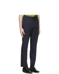 Dries Van Noten Navy Perkino Tape Trousers