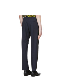 Dries Van Noten Navy Perkino Tape Trousers