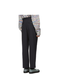 Dries Van Noten Navy Phoenix Bis Trousers, $282 | SSENSE | Lookastic