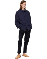 Solid Homme Navy Pleated Trousers