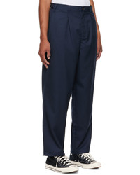 Stussy Navy Polyester Trousers