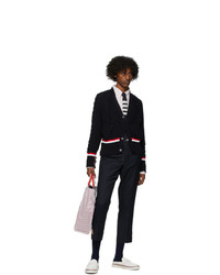 Thom Browne Navy Super 120s Vented Trousers