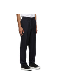 Salvatore Ferragamo Navy Tailored Trousers