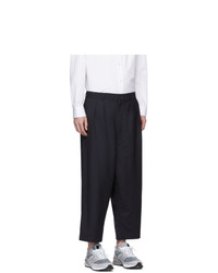 Comme des Garcons Homme Navy Tropical Wool And Mohair Trousers