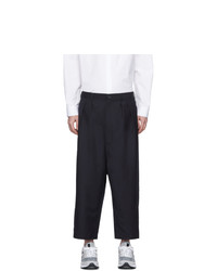 Comme des Garcons Homme Navy Tropical Wool And Mohair Trousers