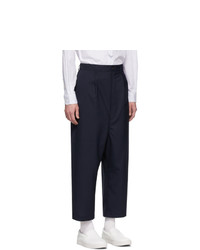 Comme des Garcons Homme Navy Tropical Wool Trousers