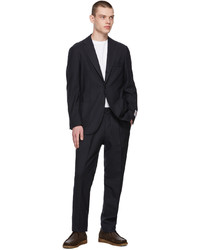 Ring Jacket Navy Wool Balloon Trousers