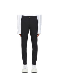 Wooyoungmi Navy Wool Cuffed Trousers