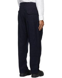 RANDT Navy Wool Flannel Pants