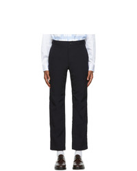 Comme des Garcons Homme Navy Wool Gabardine Trousers