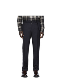 Officine Generale Navy Wool Pinpoint Paul Trousers