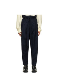 Bed J.W. Ford Navy Wool Serge Trousers