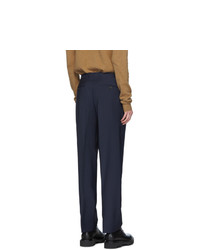 Etro Navy Wool Tailored Trousers