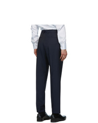Hugo Navy Wool Zip Detail Trousers