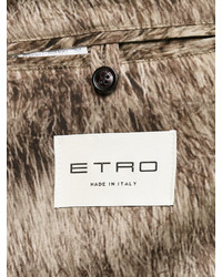 Etro Wolf Lined Hooded Coat