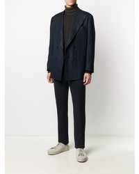 Kiton Double Breasted Wool Blazer