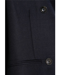 Frame Double Breasted Wool Blazer Navy