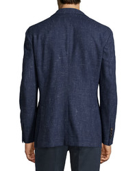 Brunello Cucinelli Double Breasted Wool Jacket Dark Blue