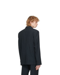 Rochas Homme Navy Wool Double Breasted Blazer