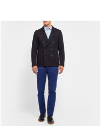 Lanvin Unstructured Double Breasted Wool Blend Blazer