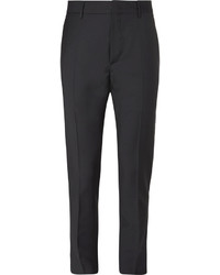 Valentino Americana Grosgrain Trimmed Wool And Mohair Blend Trousers