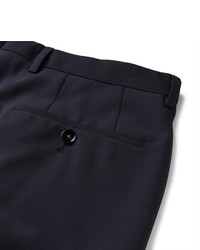Hugo Boss Blue Genesis Slim Fit Virgin Wool And Cashmere Blend Trousers