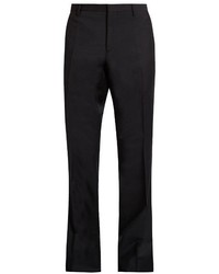 Burberry Flared Leg Mohair And Wool Blend Trousers