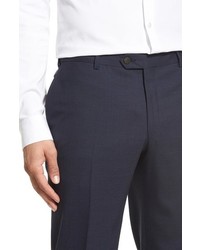 Pal Zileri Flat Front Solid Wool Trousers