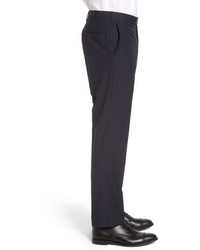 JB Britches Flat Front Solid Wool Trousers