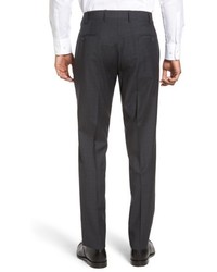 JB Britches Flat Front Solid Wool Trousers