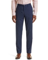 Canali Impeccabile Solid Wool Dress Pants In Dark Blue At Nordstrom