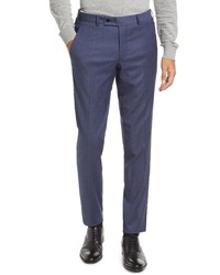 Ted Baker London Jerome Solid Stretch Wool Blend Dress Pants In Navy At Nordstrom