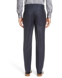 Ted Baker London Frobisher Flat Front Solid Wool Trousers