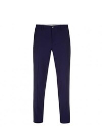 Paul Smith Mid Fit Indigo Wool Trousers