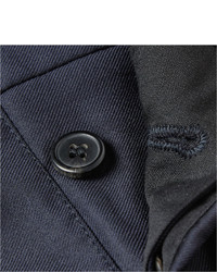 Ami Navy Tapered Wool Trousers