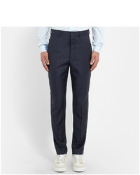 Ami Navy Tapered Wool Trousers