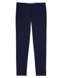 Zanella Parker Wool Blend Trousers In Blue At Nordstrom