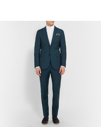 Paul Smith Ps By Petrol Slim Fit Wool And Mohair Blend Trousers